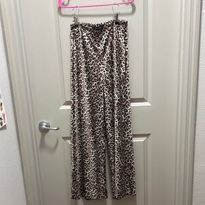 See You Monday Animal Print Wide Leg Pants